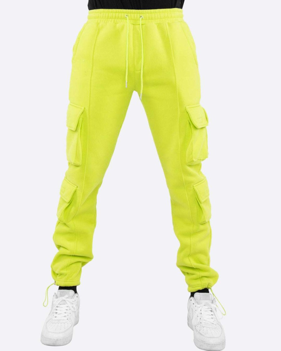 Men Eptm. | Eptm. Eptm Fleece Cargo Pants-Neon Green