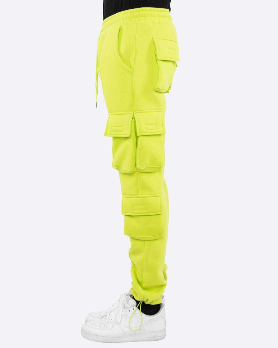 Men Eptm. | Eptm. Eptm Fleece Cargo Pants-Neon Green