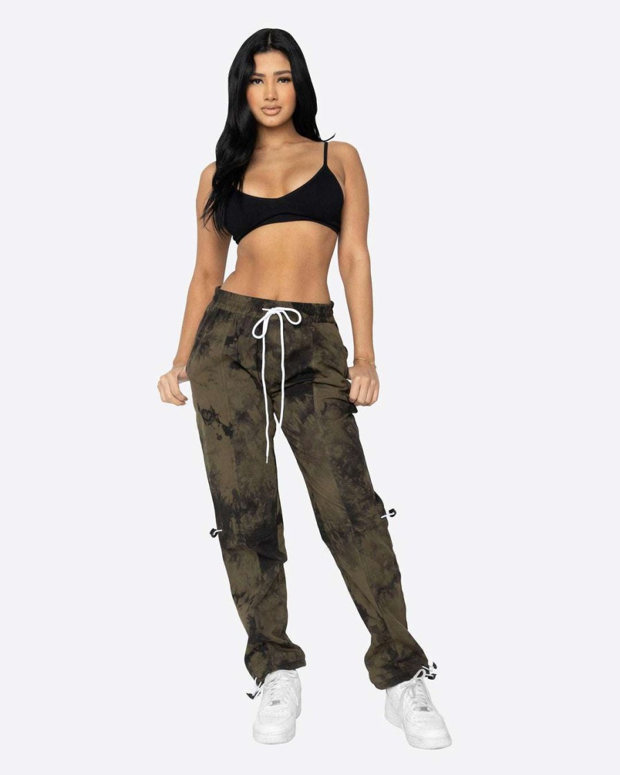 Women Eptm. | Eptm. Eptm Women Tie Dye Hyper Track Pants-Olive