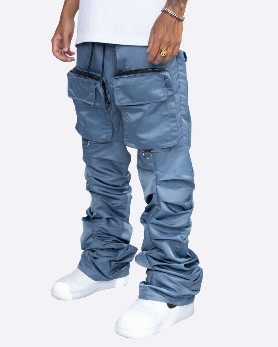 Men Eptm. | Eptm. Eptm Stacked Flare Cargos-Steel Blue