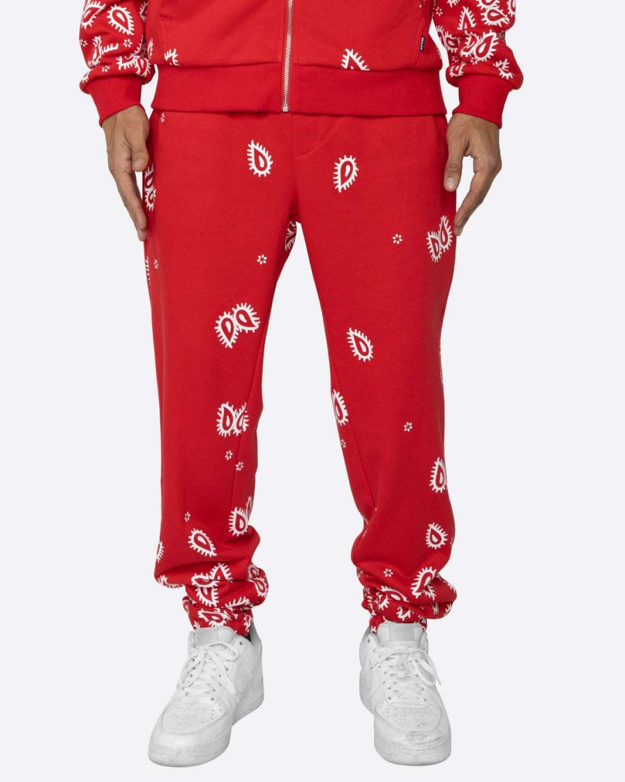 Men Eptm. | Eptm. Eptm Amoeba Print Sweatpants-Red Sweats