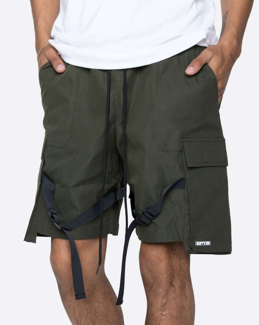 Men Eptm. | Eptm. Eptm Strap Cargo Shorts-Olive