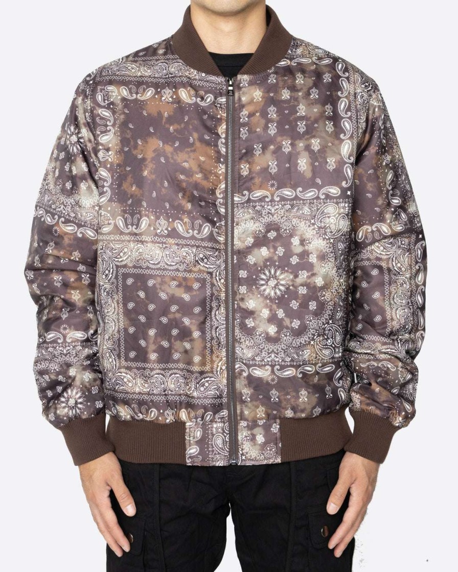 Men Eptm. | Eptm. Eptm Tie Dye Bandana Bomber Jacket-Brown Jackets