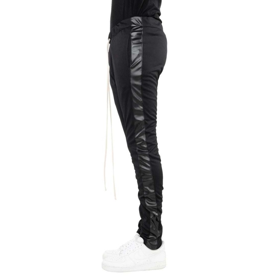 Men Eptm. | Eptm. Eptm Black/Black Vegan Leather-Track Pants