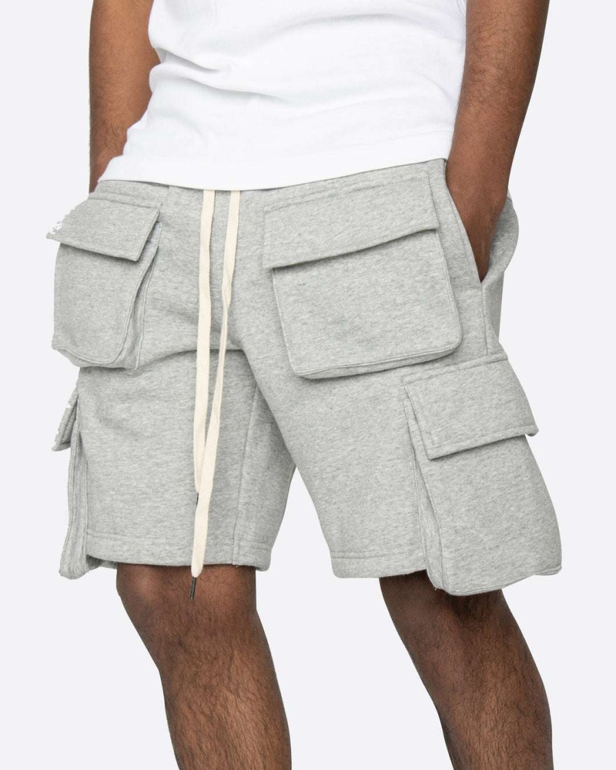 Men Eptm. | Eptm. Eptm Fleece Cargo Shorts-Heather Grey