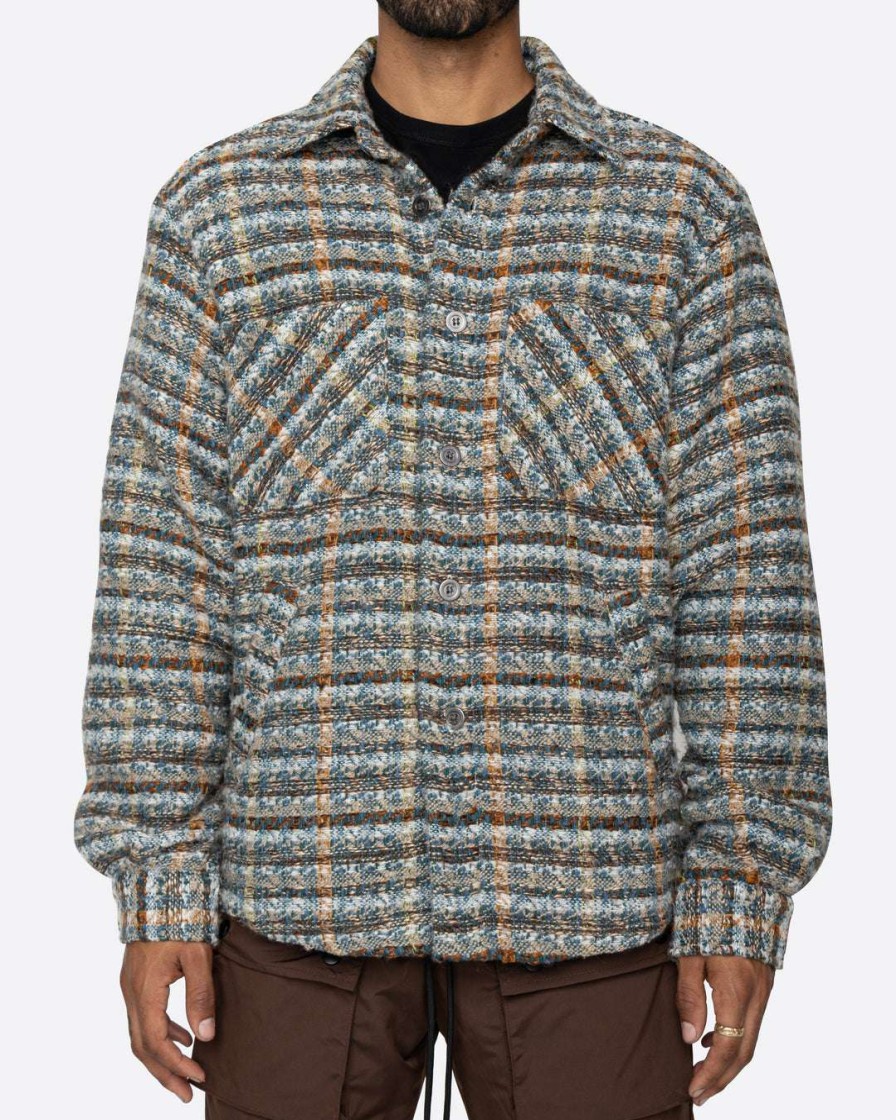 Men Eptm. | Eptm. Eptm Slit Flannel Shirt-Brown Shirts