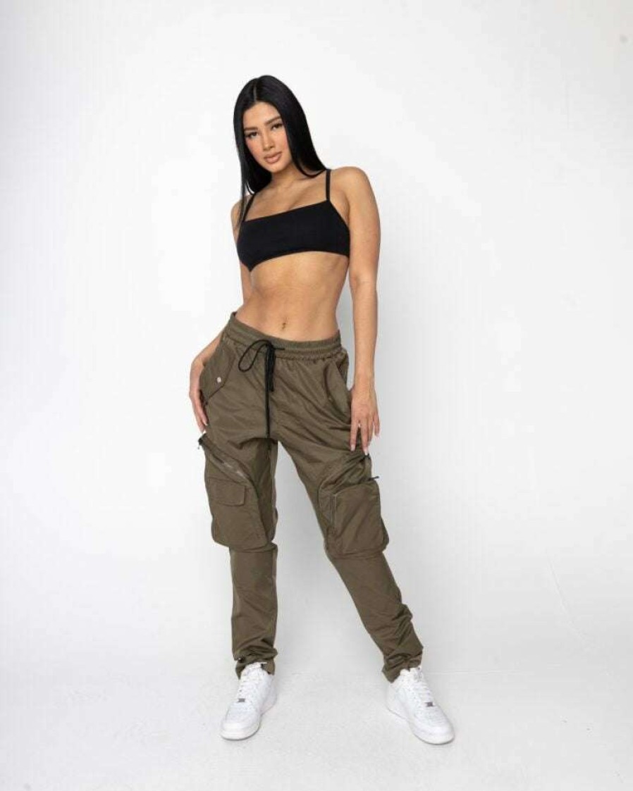 Women Eptm. | Eptm. Bottoms Eptm Women Bomber Cargo Pants-Olive