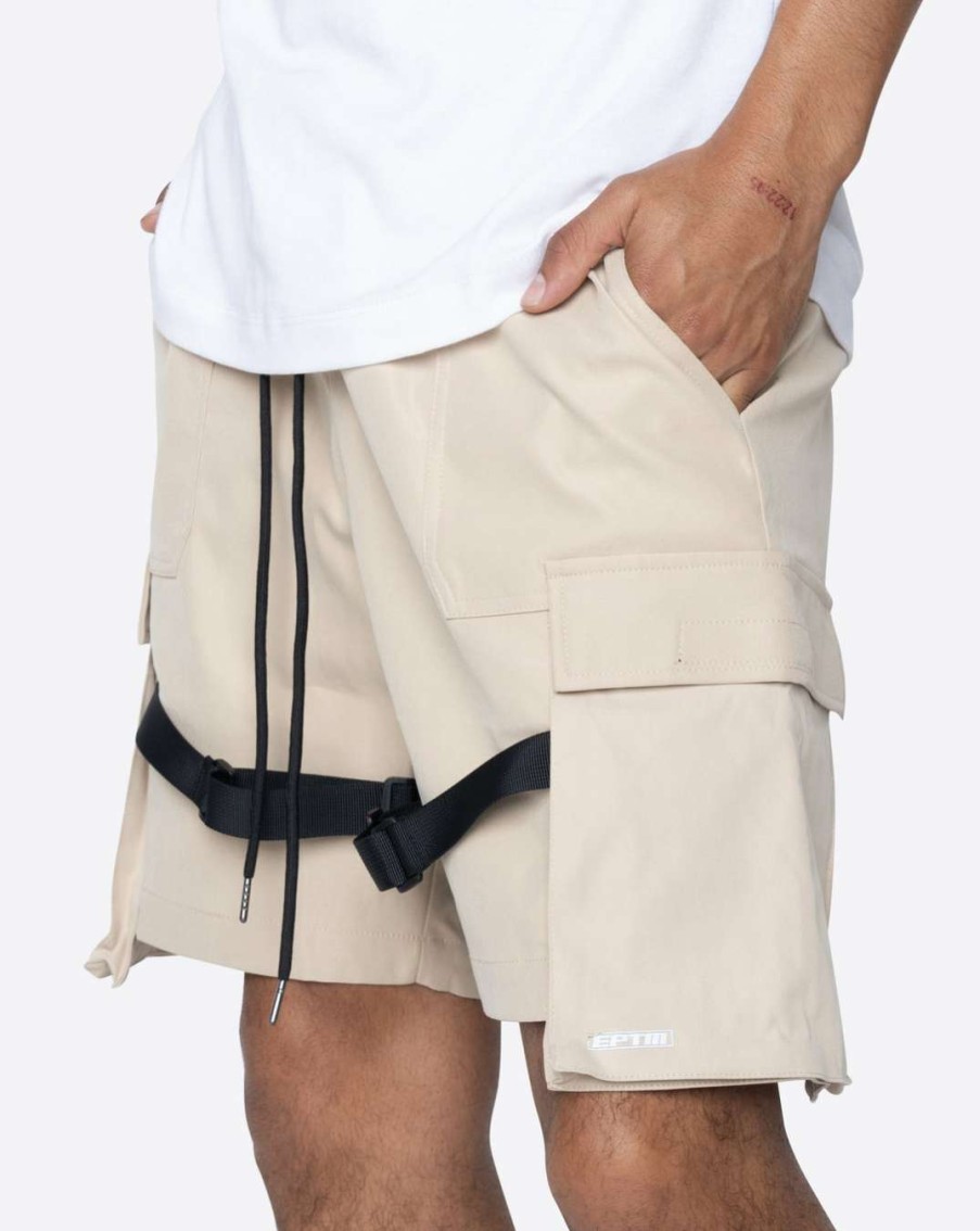 Men Eptm. | Eptm. Eptm Strap Cargo Shorts-Khaki