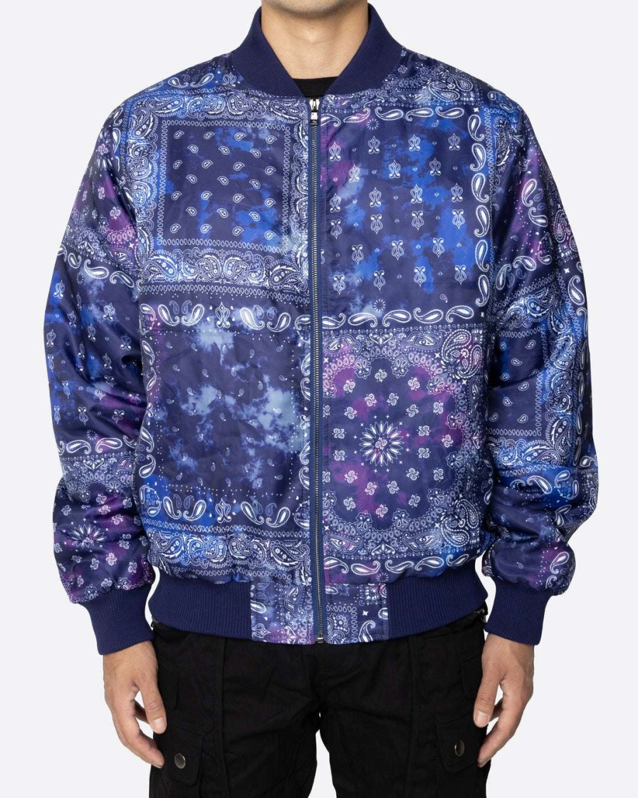 Men Eptm. | Eptm. Eptm Tie Dye Bandana Bomber Jacket-Navy Jackets