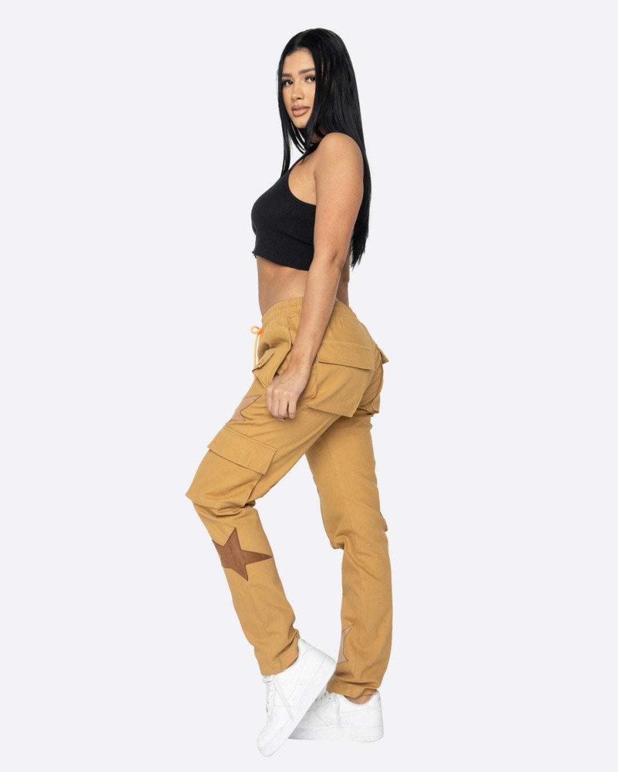 Women Eptm. | Eptm. Eptm Women Stardom Cargo Pants-Khaki Bottoms