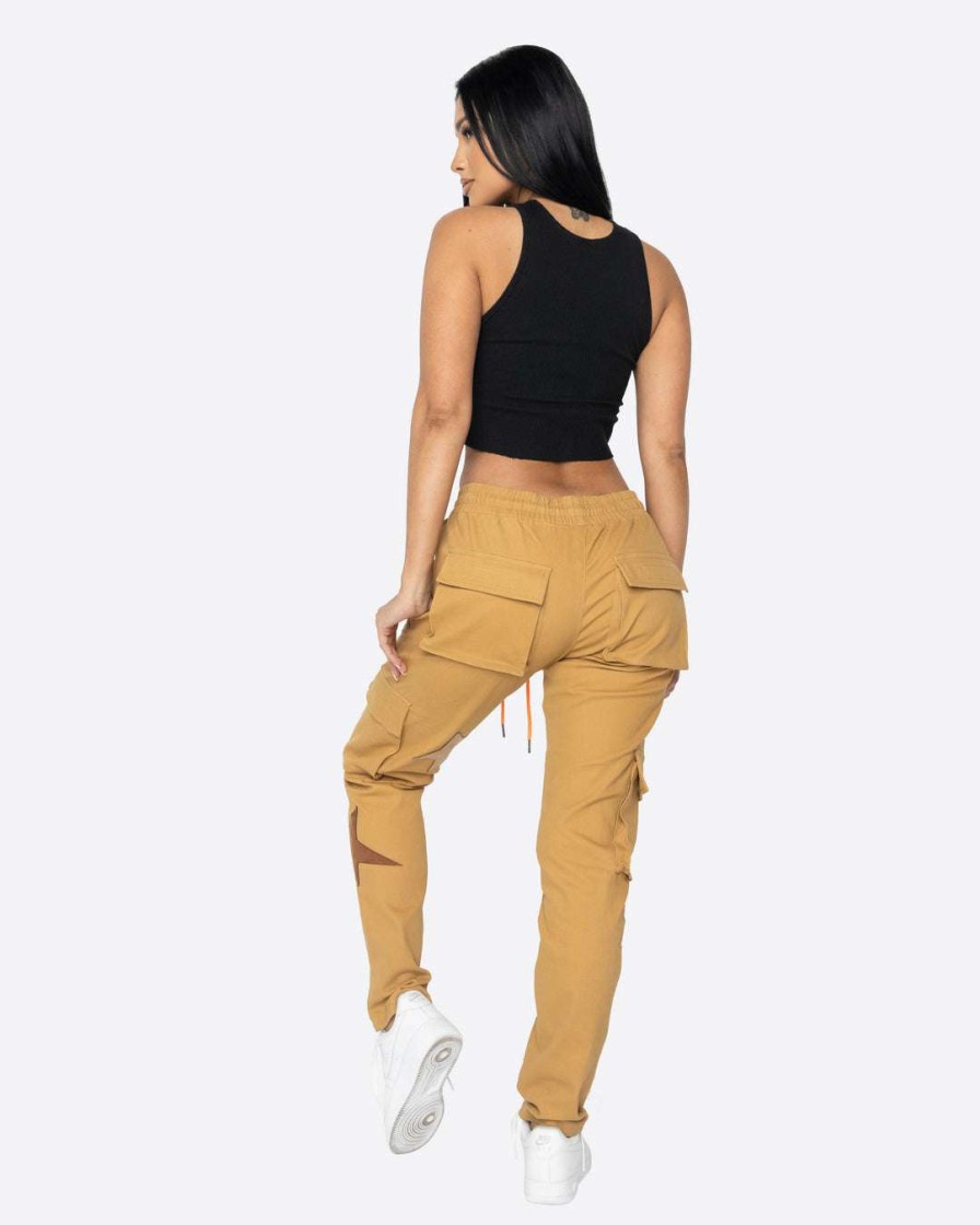 Women Eptm. | Eptm. Eptm Women Stardom Cargo Pants-Khaki Bottoms