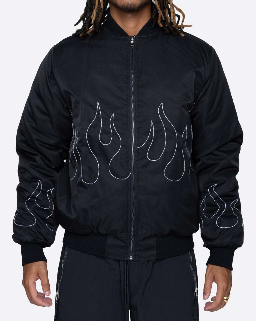 Men Eptm. | Eptm. Eptm Flame Stitch Bomber Jacket-Black