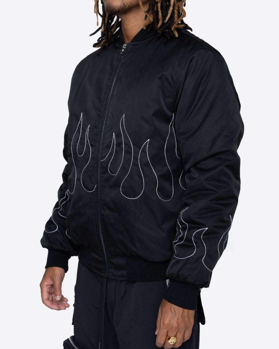 Men Eptm. | Eptm. Eptm Flame Stitch Bomber Jacket-Black