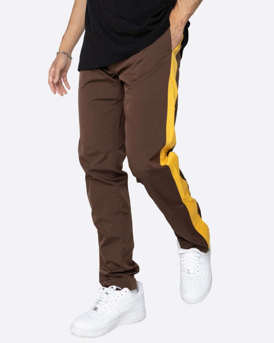 Men Eptm. | Eptm. Eptm Nylon Basic Track Pants-Brown/Mustard