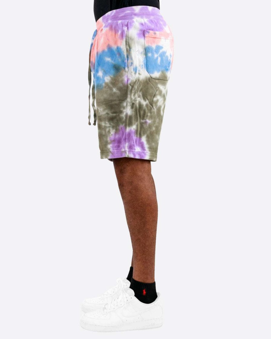 Men Eptm. | Eptm. Eptm Tie Dye Shorts-Olive/Pink/Purple