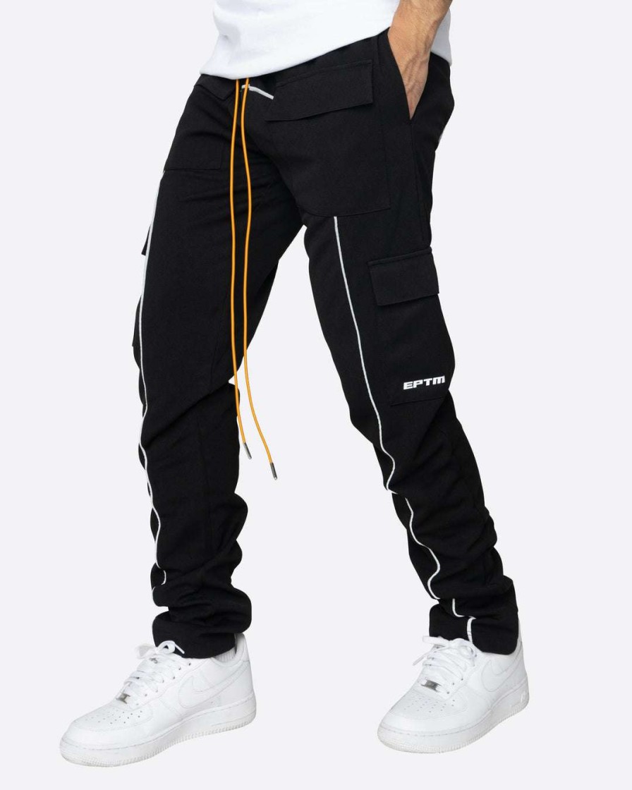 Men Eptm. | Eptm. Eptm Reflective Piping Cargo Pants 3.0-Black