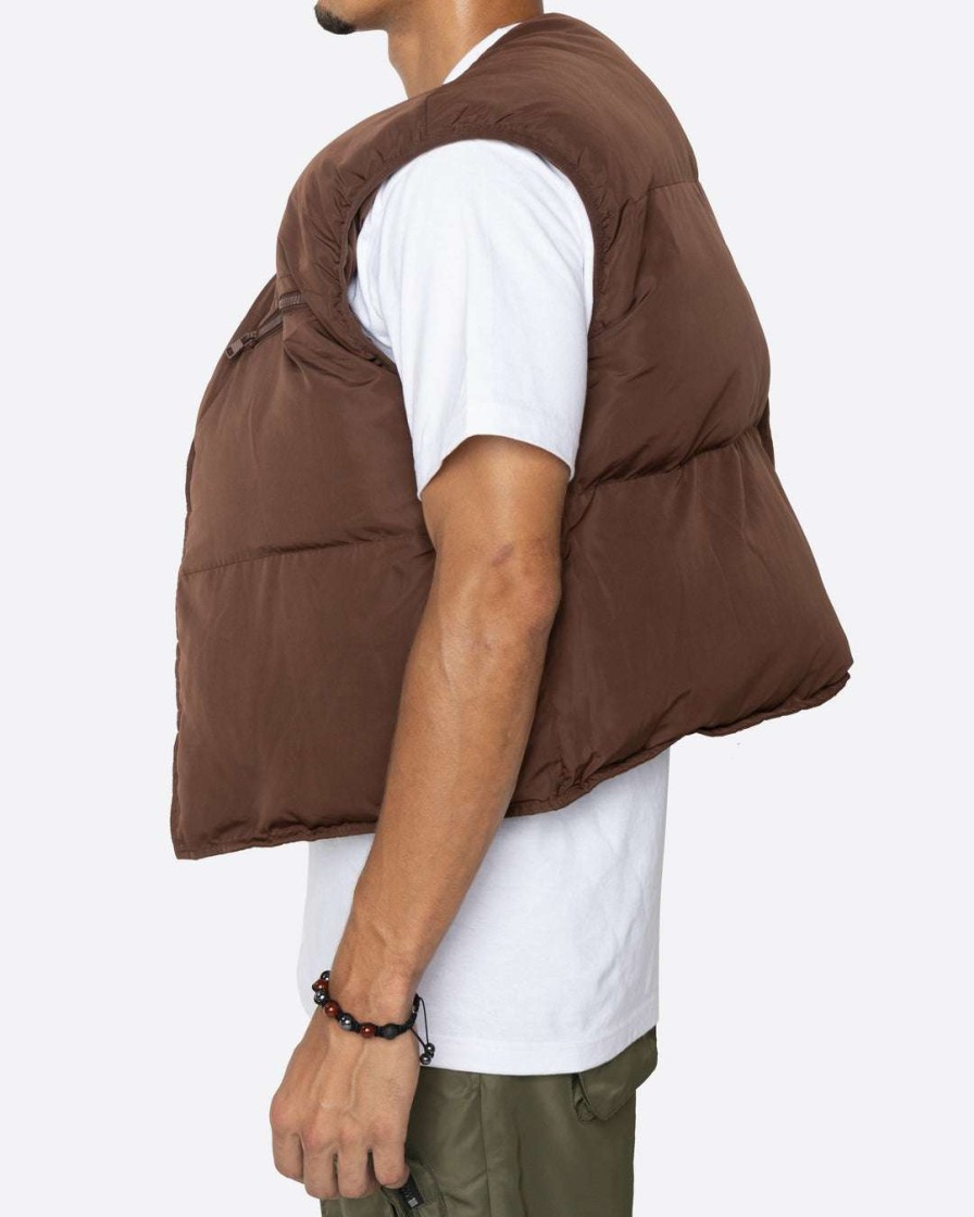 Men Eptm. | Eptm. Eptm Puffer Vest (Reversible )-Brown Vests