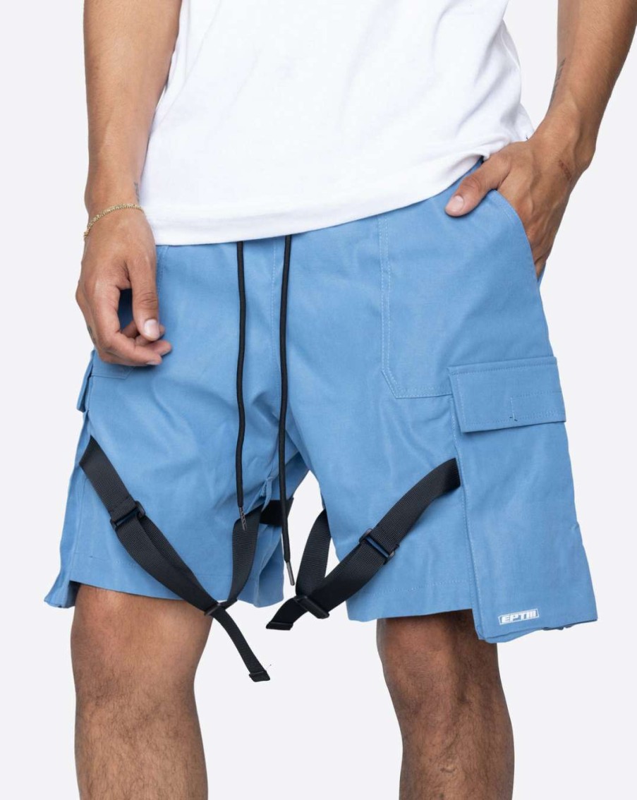 Men Eptm. | Eptm. Eptm Strap Cargo Shorts- Blue