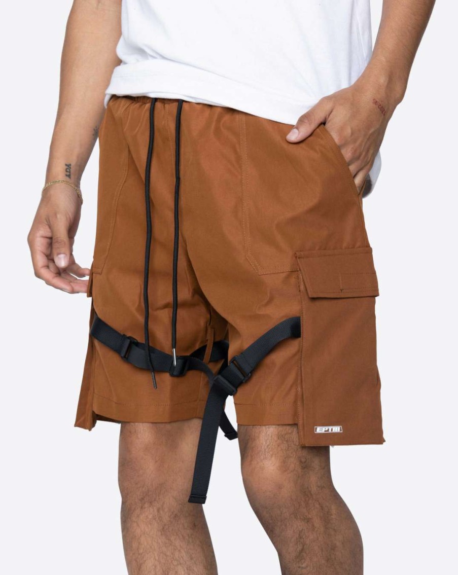 Men Eptm. | Eptm. Eptm Strap Cargo Shorts-Brown