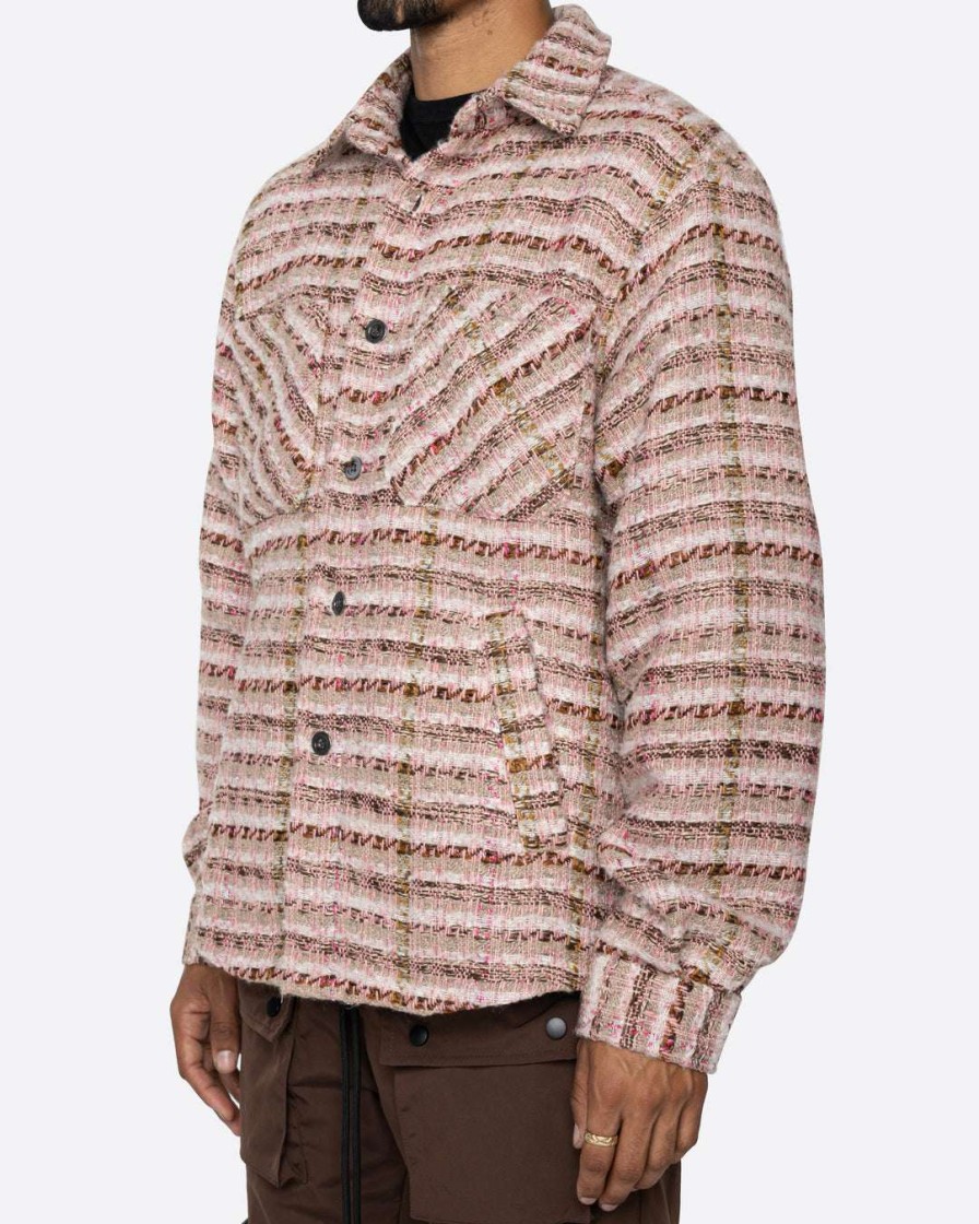 Men Eptm. | Eptm. Eptm Slit Flannel Shirt-Pink