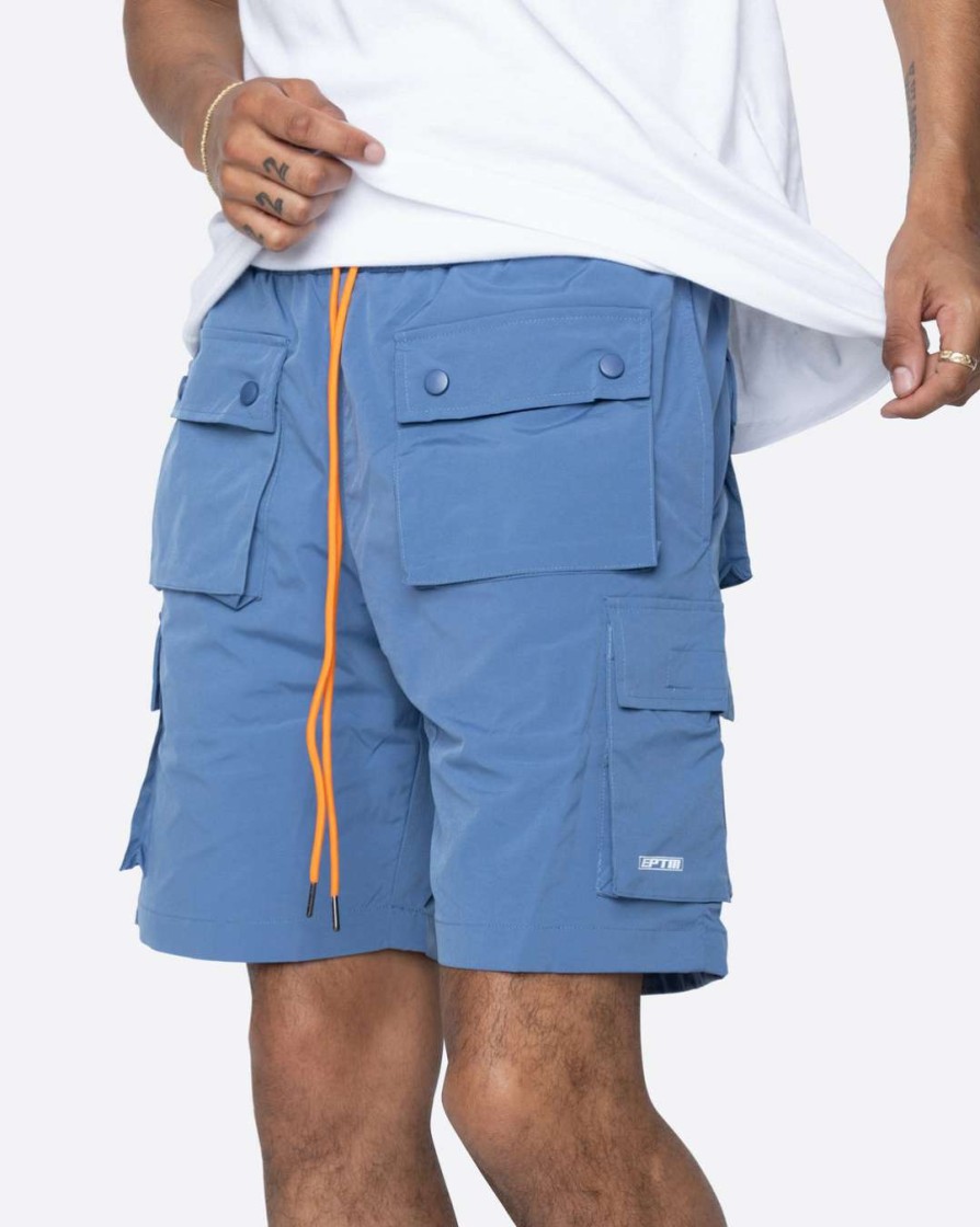 Men Eptm. | Eptm. Eptm Snap Cargo Shorts-Denim Blue