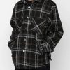 Men Eptm. | Eptm. Eptm Slit Flannel Shirt-Mocha Black Shirts