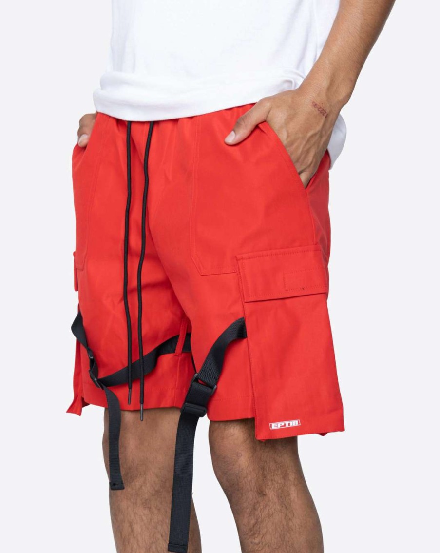 Men Eptm. | Eptm. Eptm Strap Cargo Shorts-Red