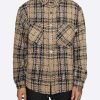 Men Eptm. | Eptm. Eptm Heavy Flannel Shirt-Khaki/Navy Shirts