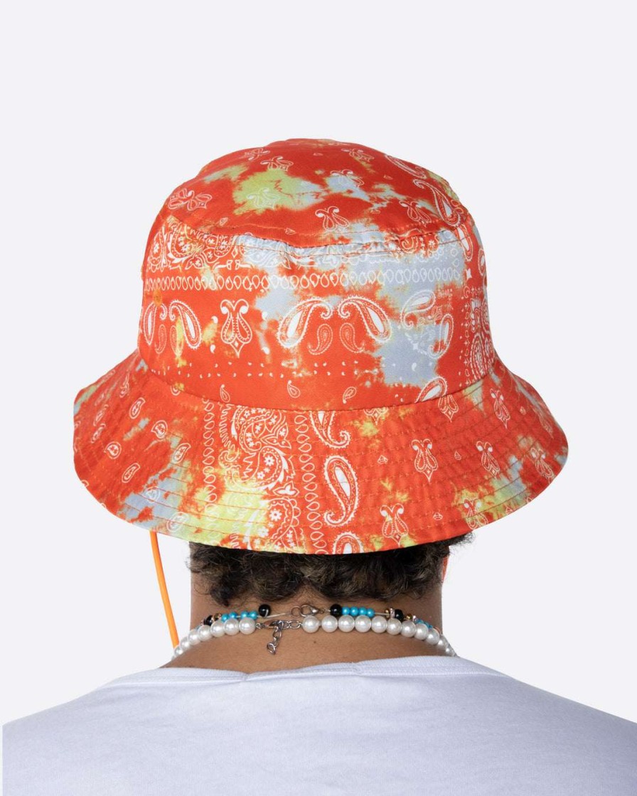 Accessories Eptm. | Eptm. Eptm Tie Dyed Bandana Bucket Hat-Orange