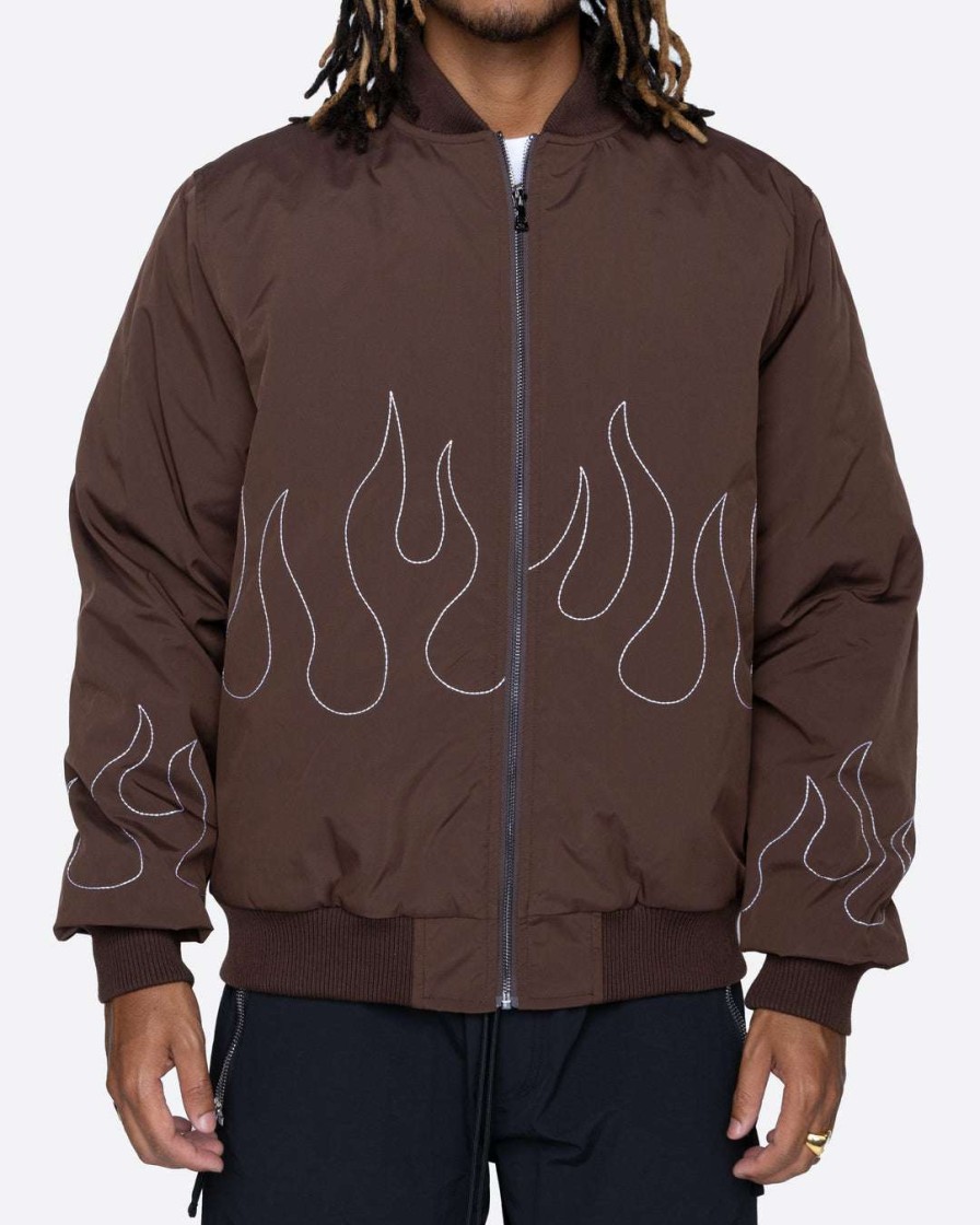 Men Eptm. | Eptm. Eptm Flame Stitch Bomber Jacket-Brown Jackets