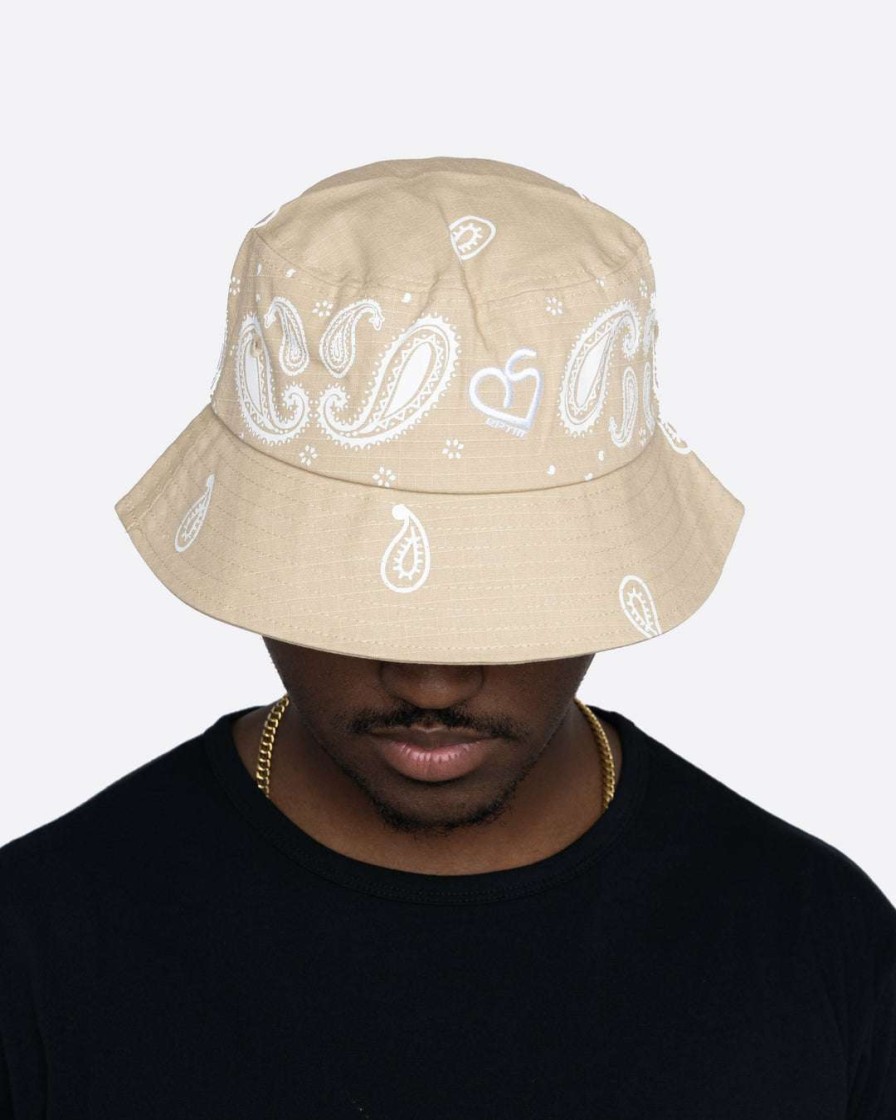 Accessories Eptm. | Eptm. Eptm X Pascal Vintage Paisley Bucket Hat-Khaki New Arrivals