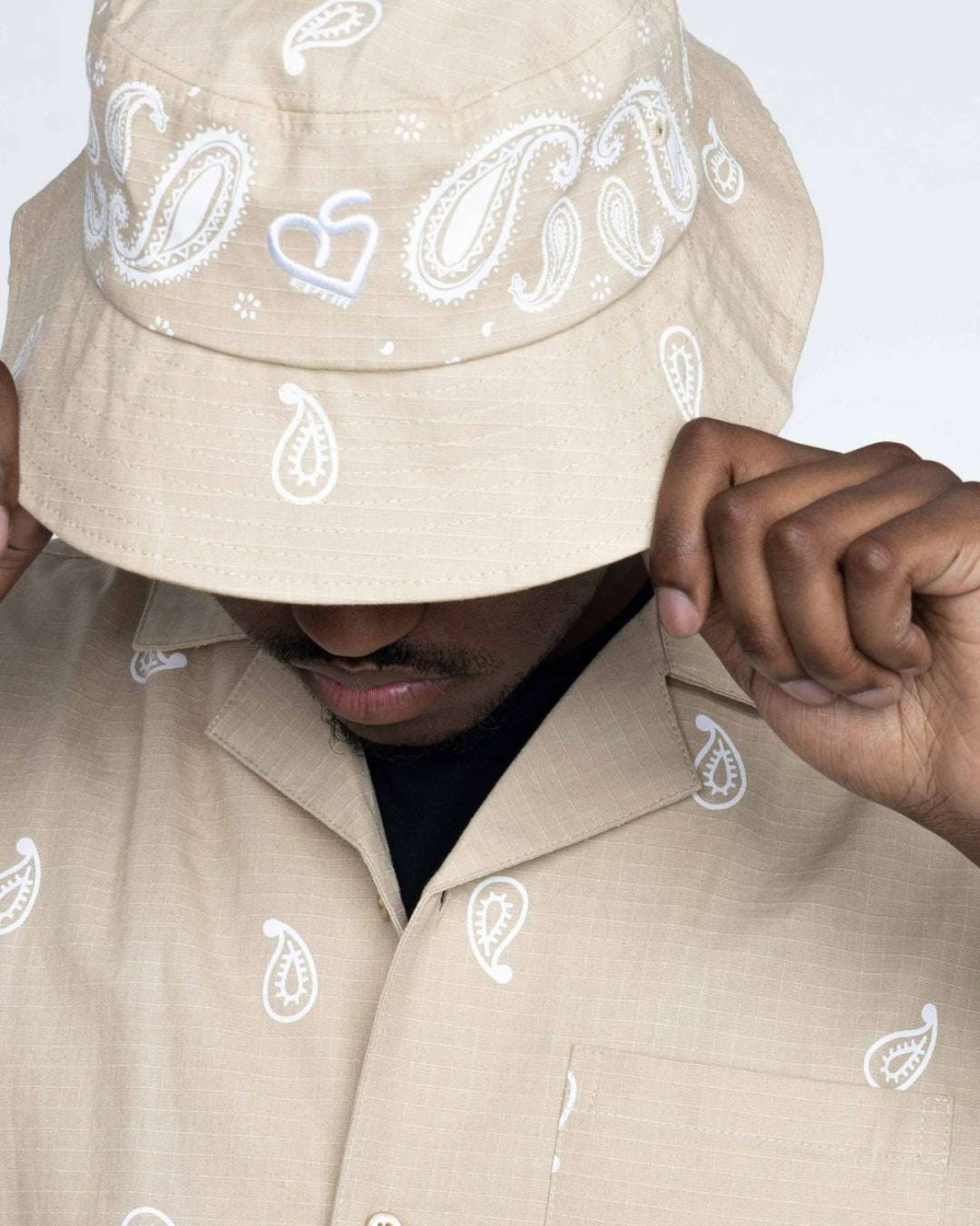 Accessories Eptm. | Eptm. Eptm X Pascal Vintage Paisley Bucket Hat-Khaki New Arrivals