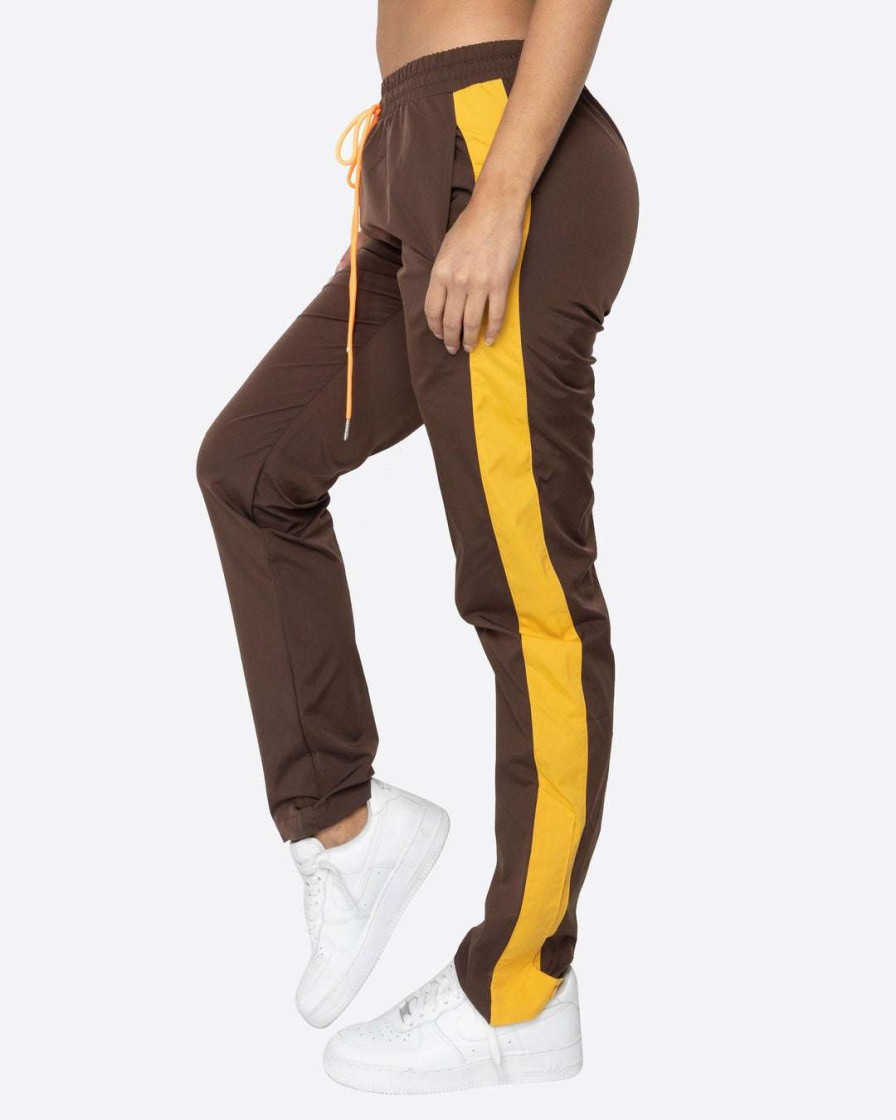 Women Eptm. | Eptm. Eptm Women Nylon Basic Track Pants-Brown/Mustard