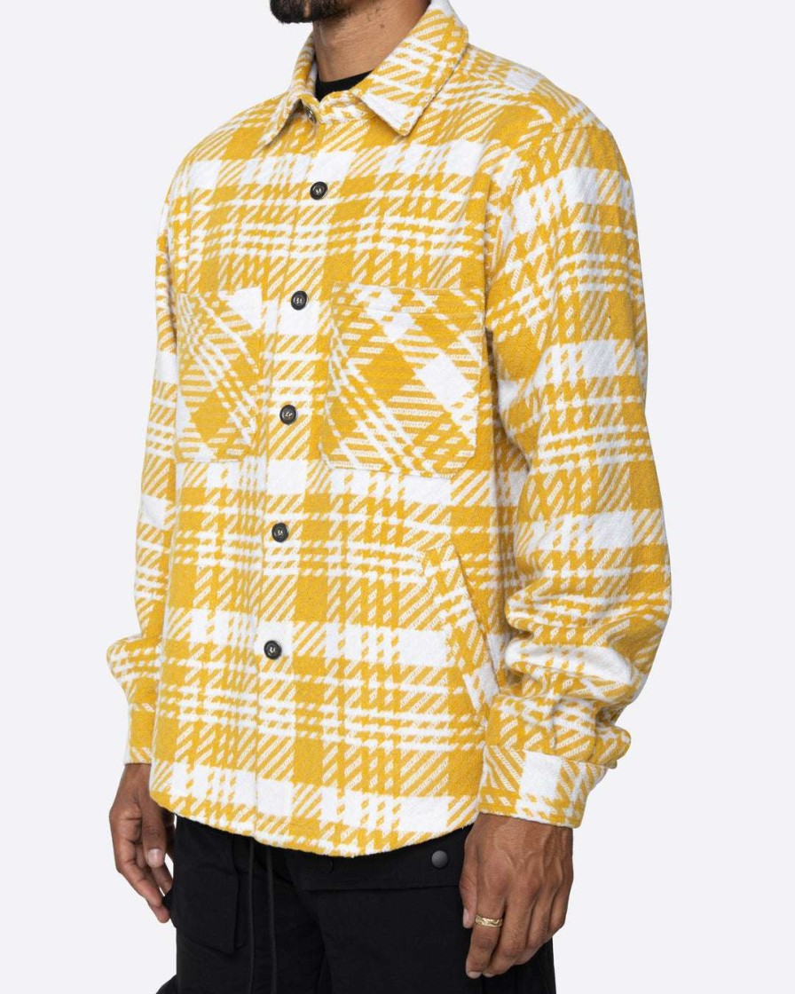 Men Eptm. | Eptm. Eptm Slit Flannel Shirt- Modern Yellow Shirts