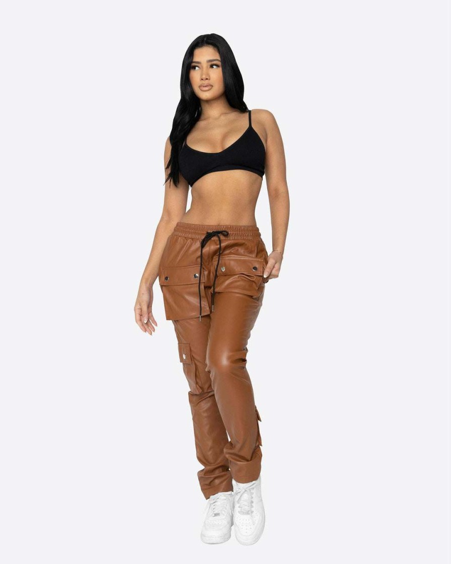 Women Eptm. | Eptm. Eptm Women Gopachi Snap Cargo Pants-Brown Bottoms