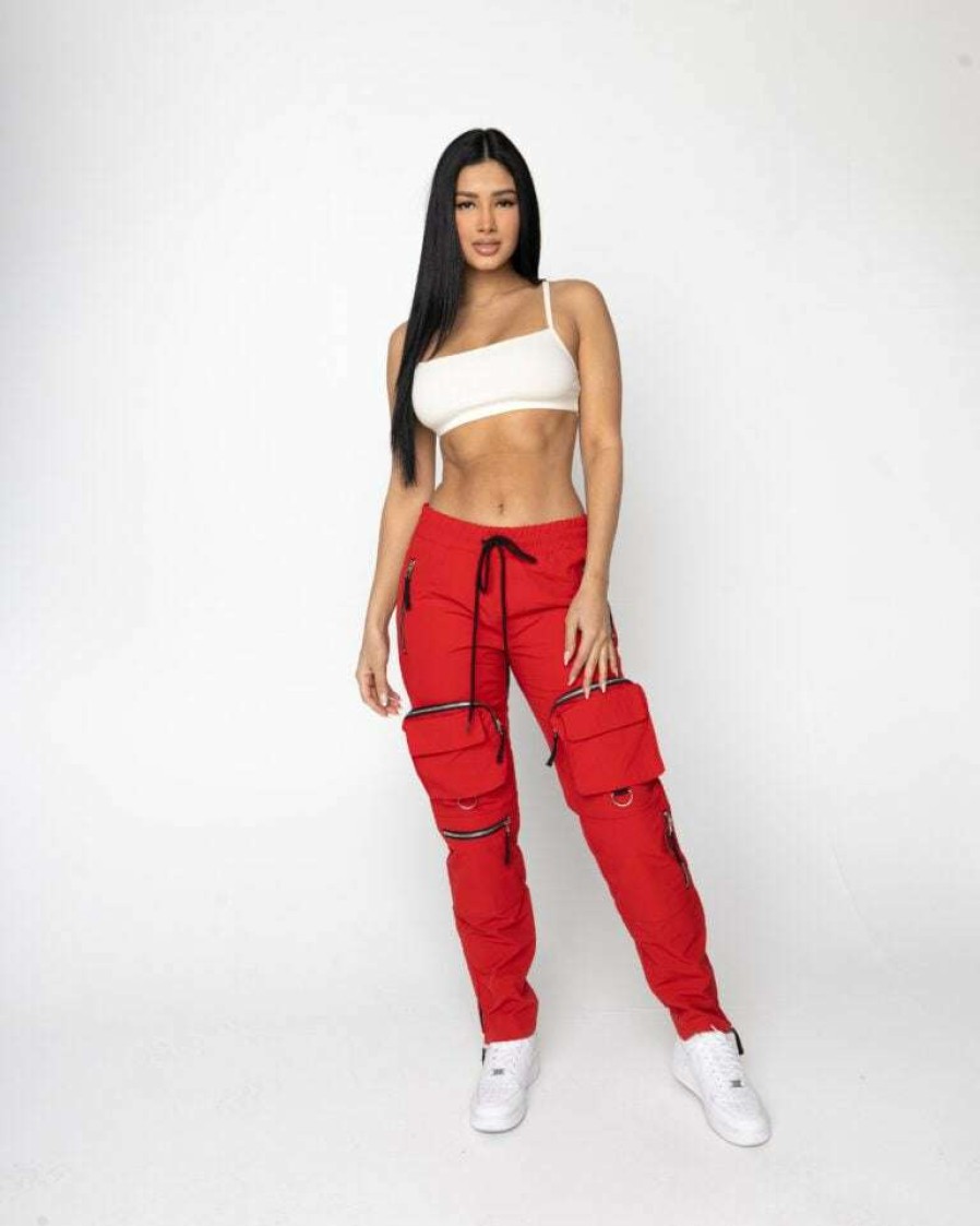 Women Eptm. | Eptm. Bottoms Eptm Women C4 Cargo Pants-Red