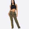 Women Eptm. | Eptm. Bottoms Eptm Women Nylon Basic Track Pants-Olive/Khaki