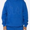 Men Eptm. | Eptm. Eptm Hand Stitched Flame Hoodie-Royal Blue