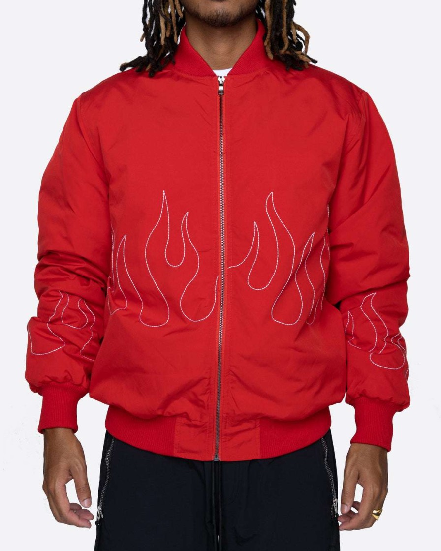 Men Eptm. | Eptm. Eptm Flame Stitch Bomber Jacket-Red Jackets