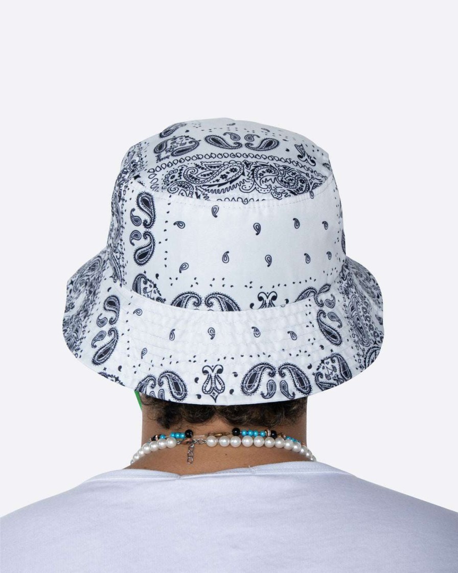 Accessories Eptm. | Eptm. Eptm Tie Dyed Bandana Bucket Hat-White Accessories