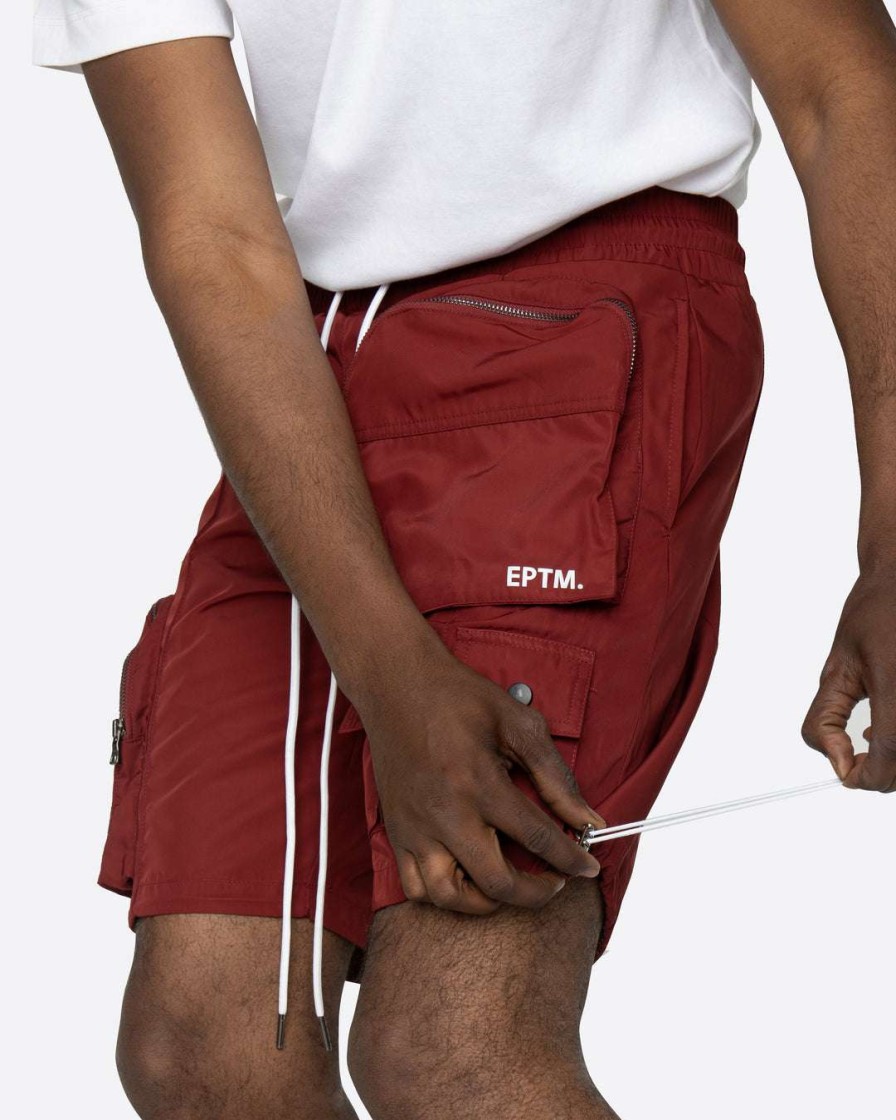 Men Eptm. | Eptm. Eptm Hyper Cargo Shorts-Burgundy