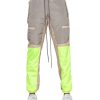 Men Eptm. | Eptm. Eptm Color Block Windbreaker Pants-Grey/Neon Yellow