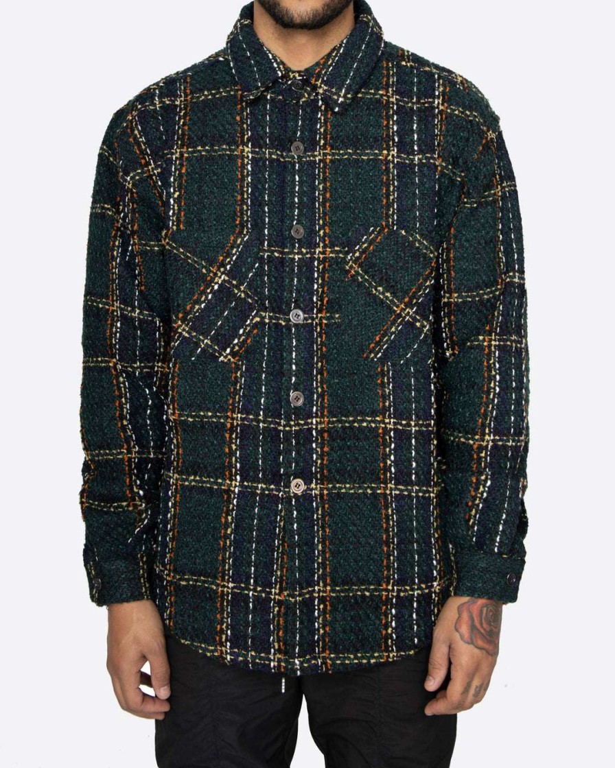 Men Eptm. | Eptm. Shirts Eptm Heavy Flannel Shirt-Hunter Green