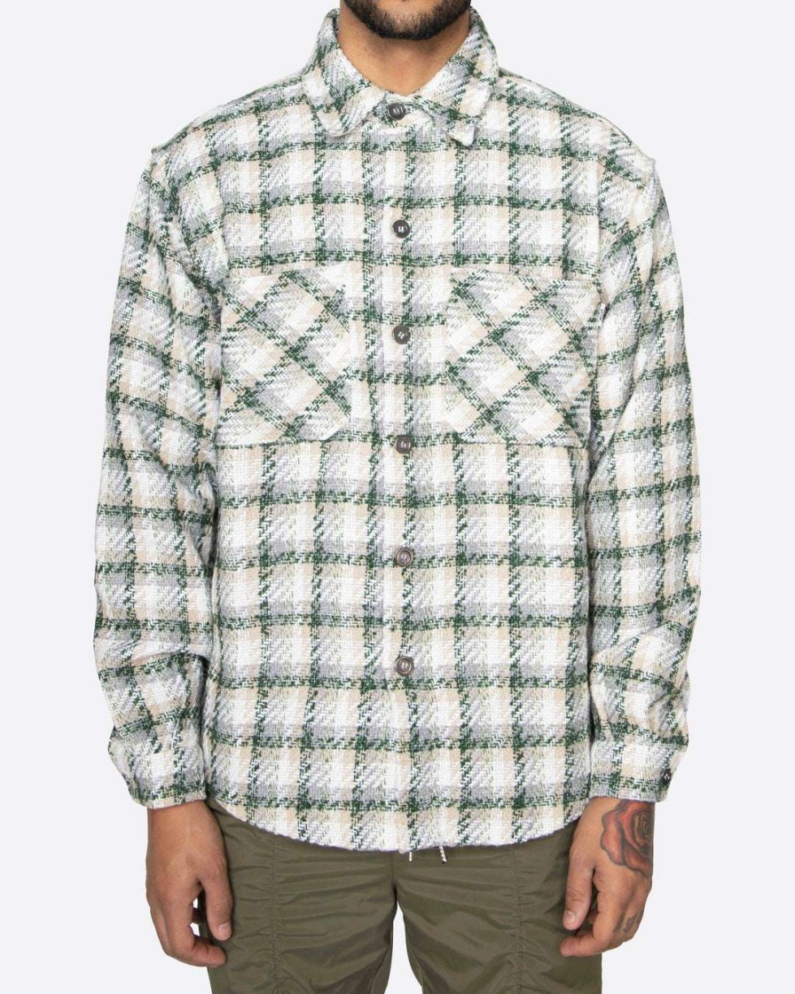 Men Eptm. | Eptm. Eptm Heavy Flannel Shirt-Green