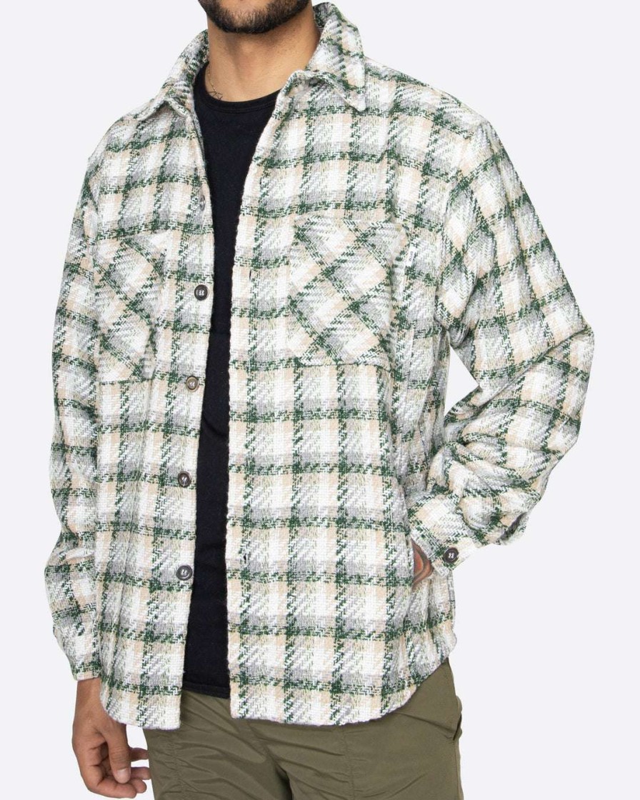 Men Eptm. | Eptm. Eptm Heavy Flannel Shirt-Green