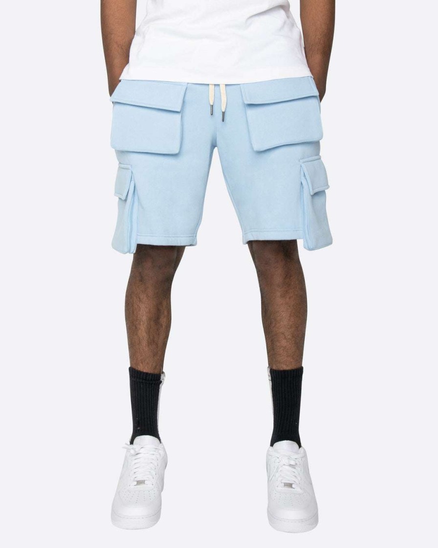 Men Eptm. | Eptm. Eptm Fleece Cargo Shorts-Baby Blue