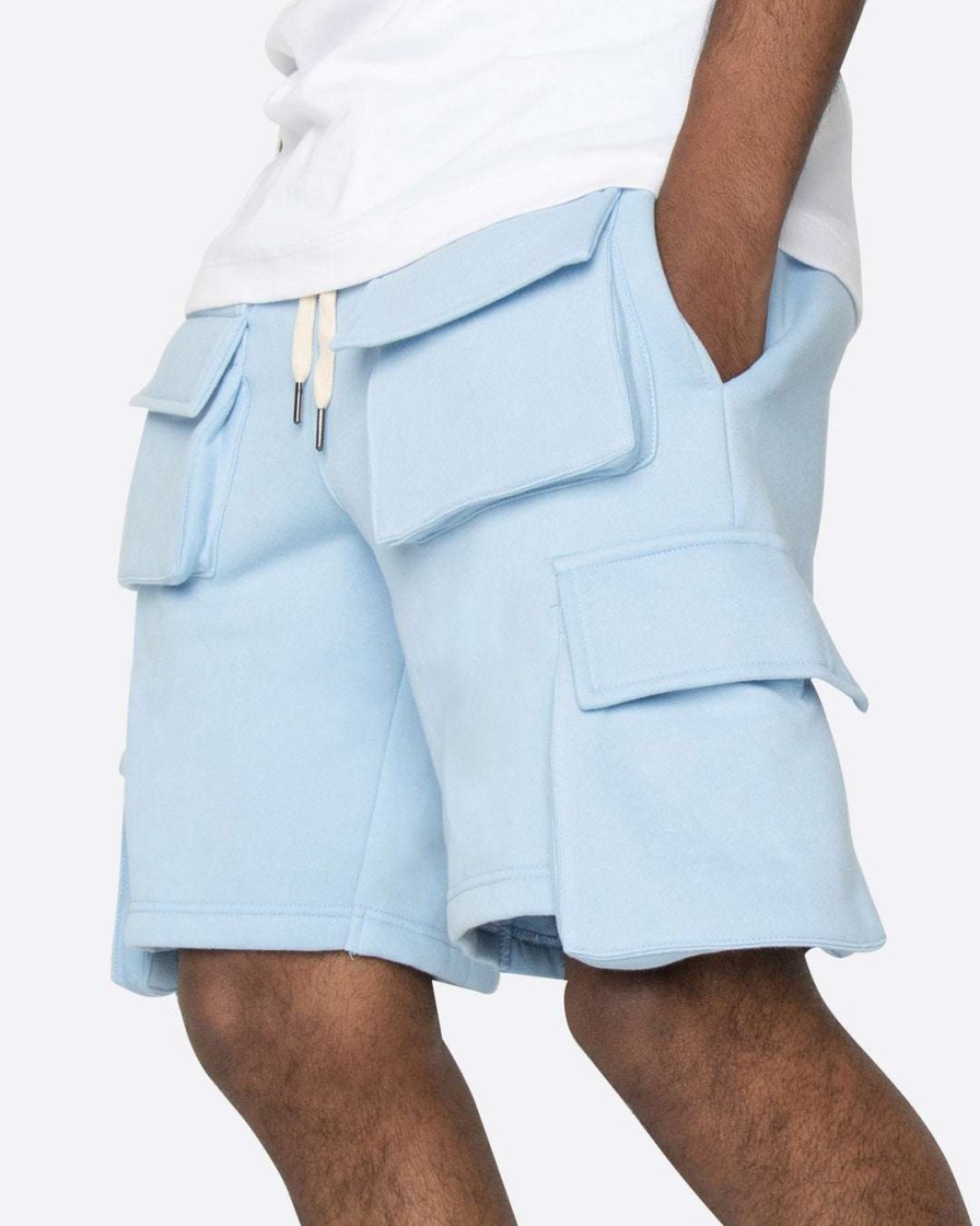 Men Eptm. | Eptm. Eptm Fleece Cargo Shorts-Baby Blue