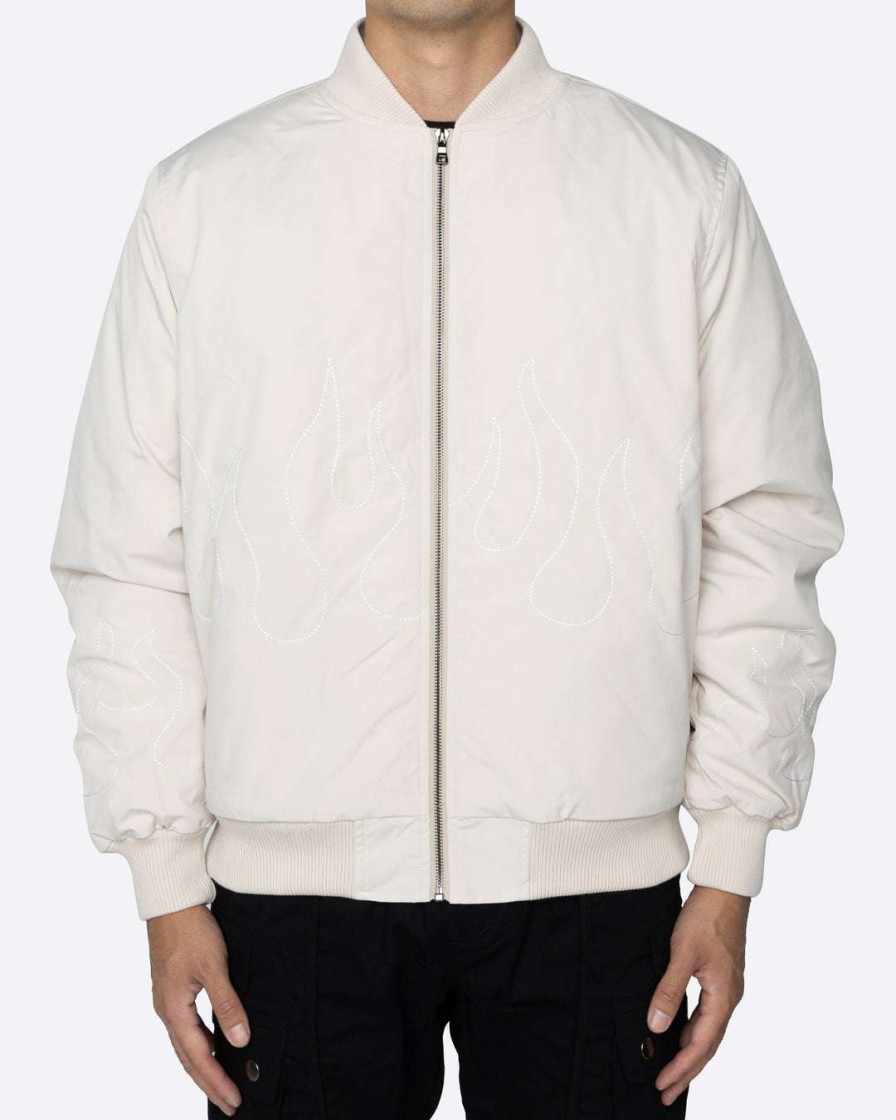 Men Eptm. | Eptm. Eptm Flame Stitch Bomber Jacket-Cream Jackets