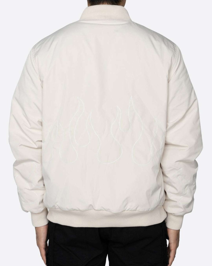 Men Eptm. | Eptm. Eptm Flame Stitch Bomber Jacket-Cream Jackets