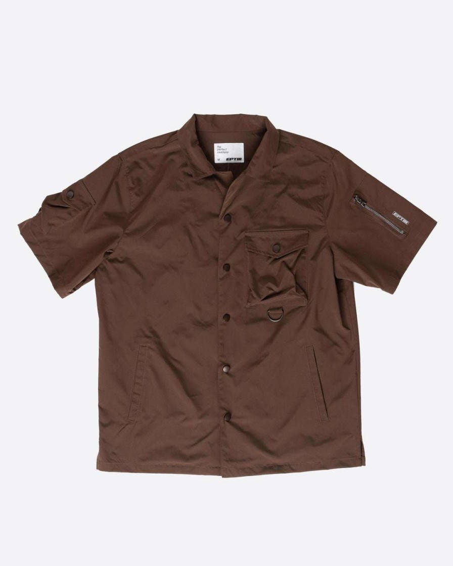 Men Eptm. | Eptm. Eptm Snap Button Shirt-Brown